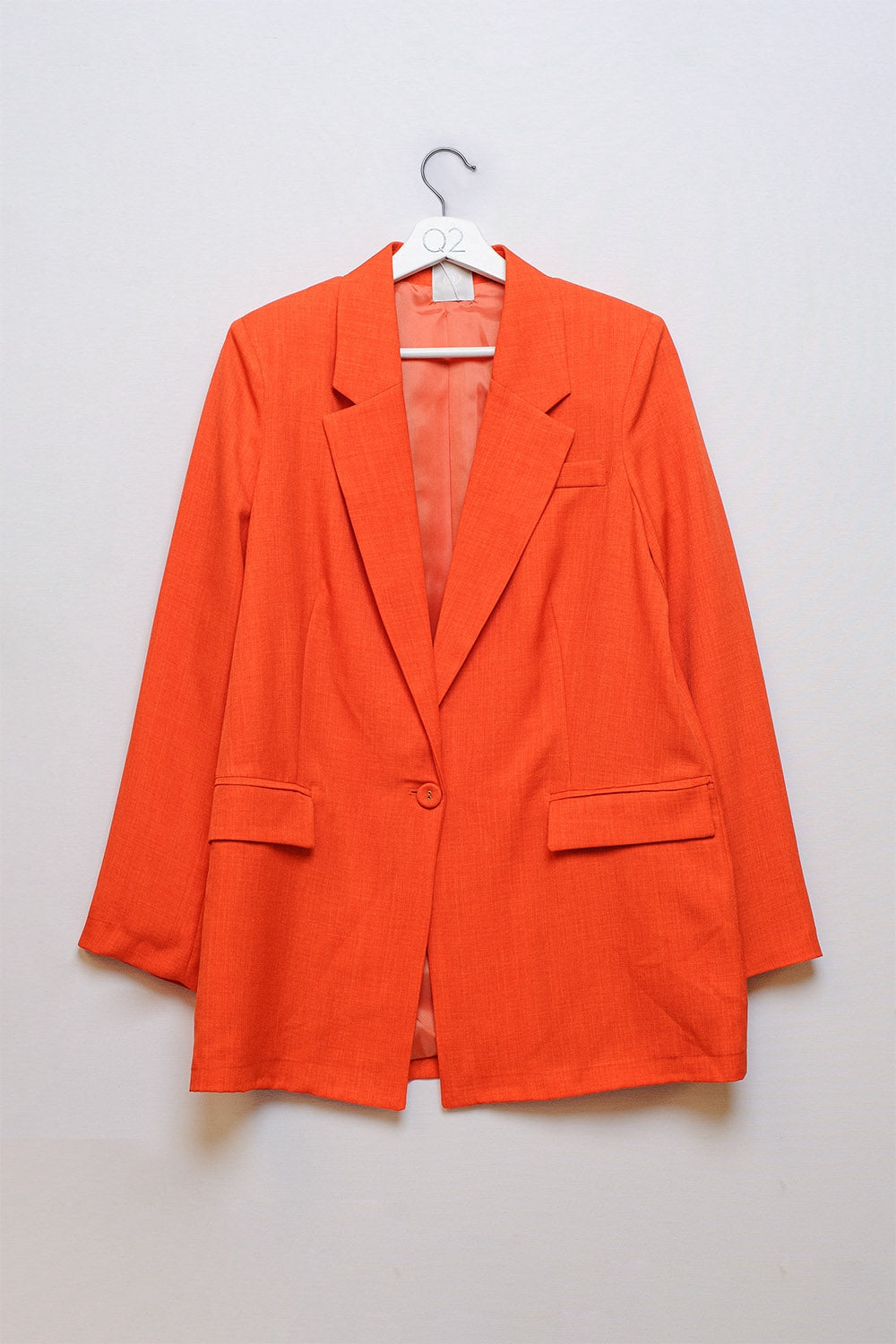 Q2 Blazer texturé en orange