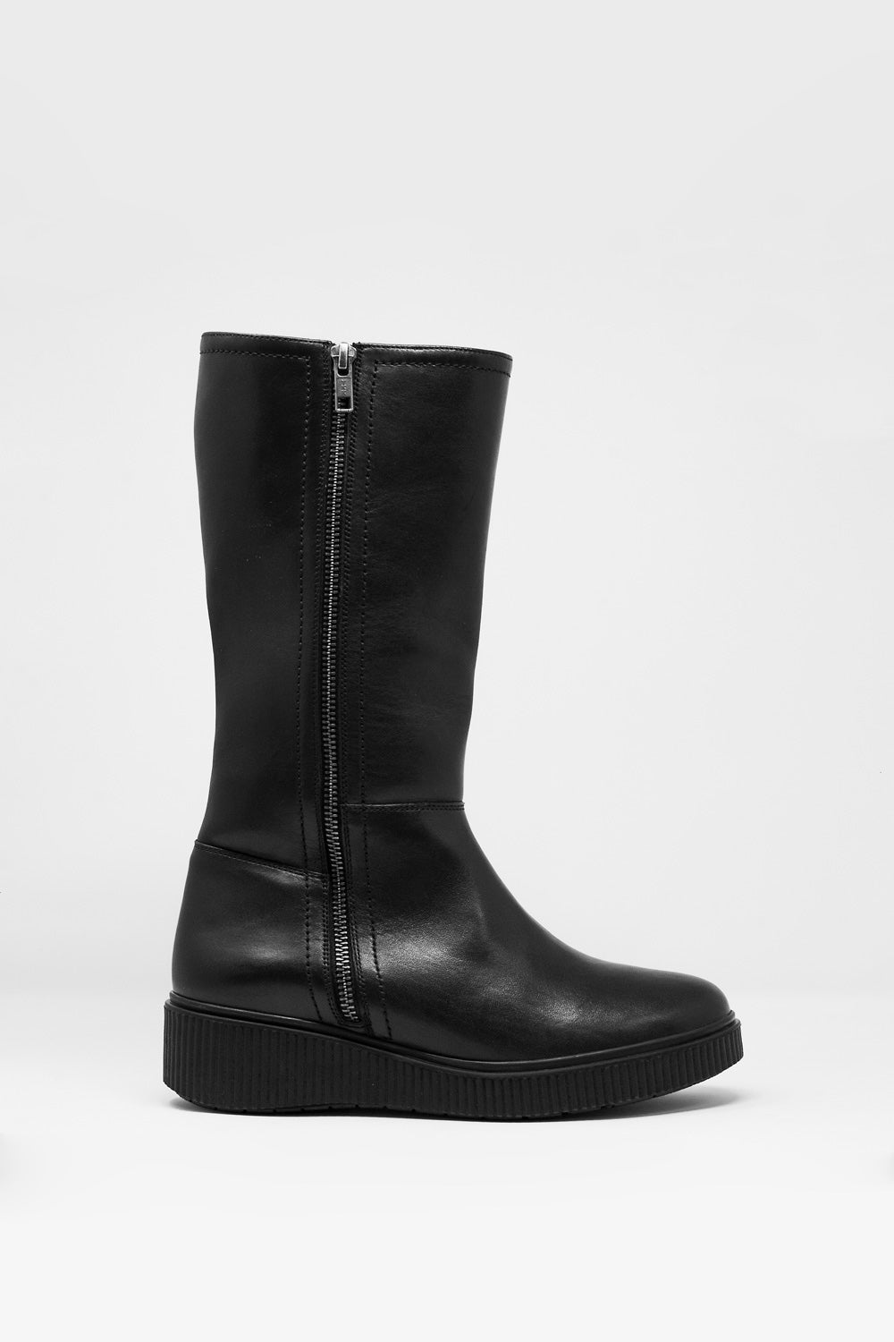 Q2 bottes zippées épaisses en noir