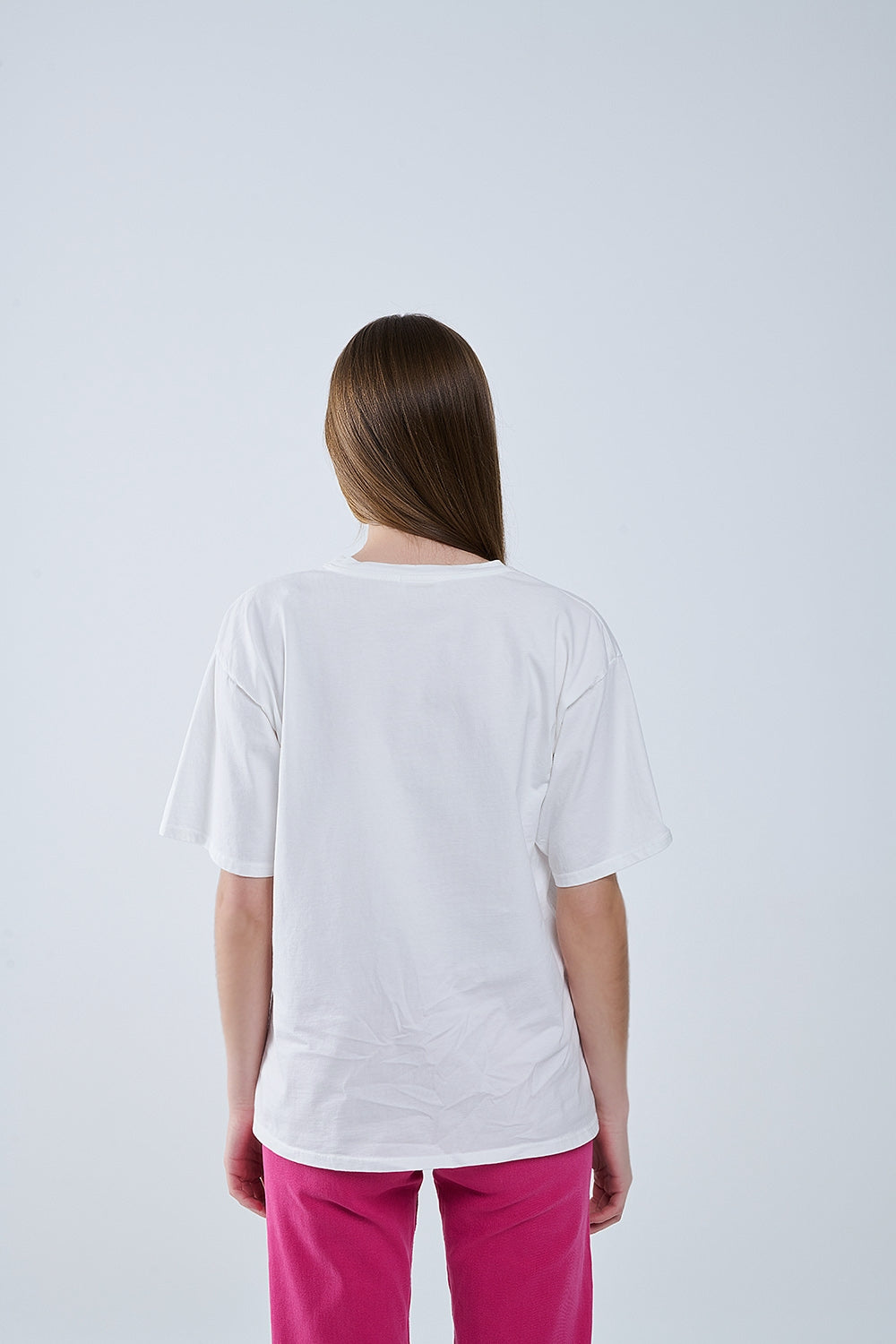Capri La Dolce Vita T-shirt blanc à imprimé graphique