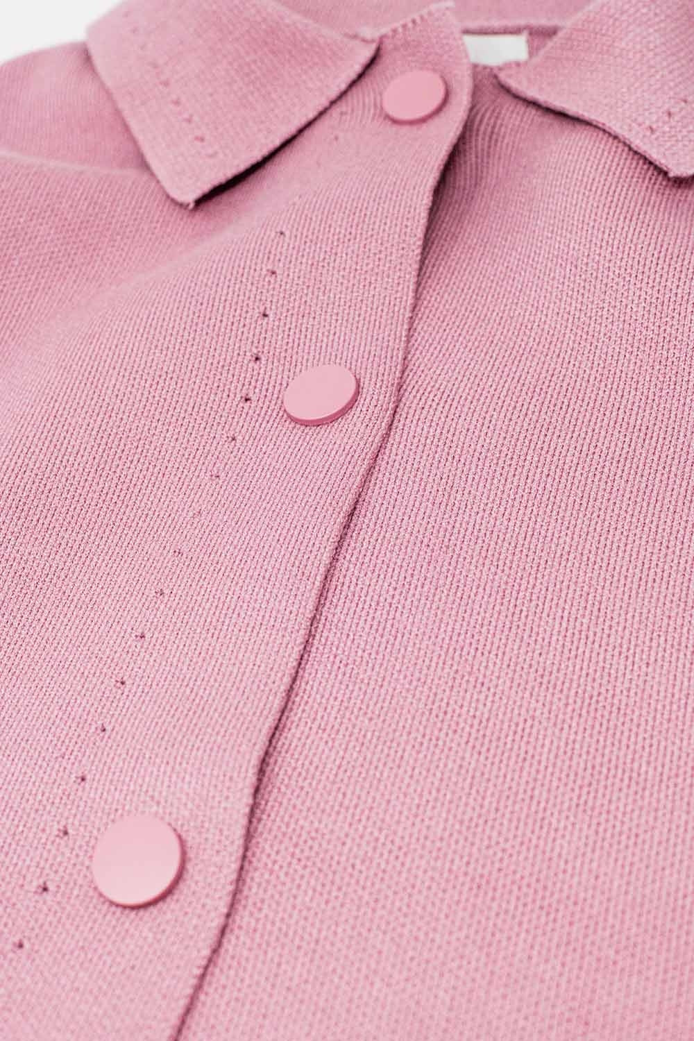 Cardigan décontracté en tricot de haute qualité en rose