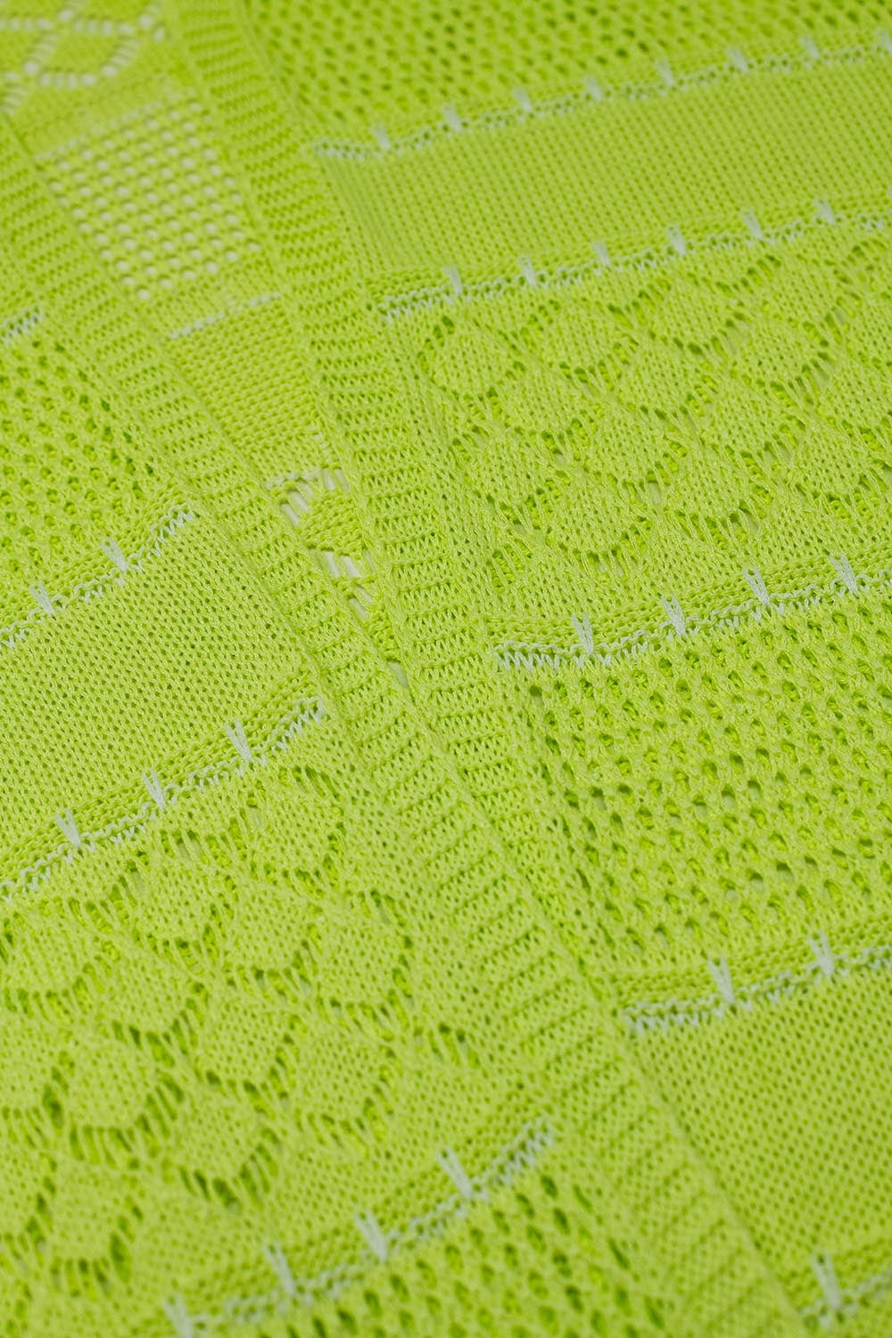 Cardigan Maxi en crochet à manches longues en citron vert