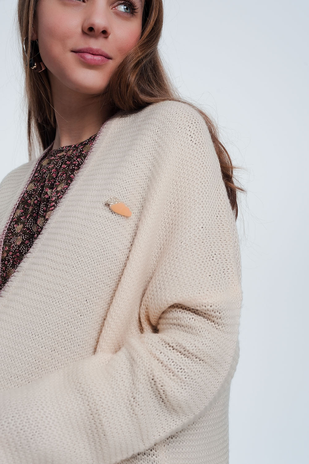 Cardigan oversize en maille Pastel