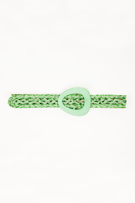 Q2 Ceinture ornée de cristaux en vert