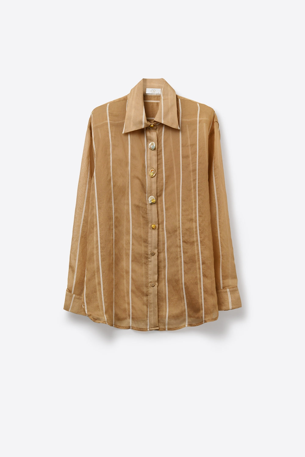 Chemise en velours côtelé boutonné à rayures