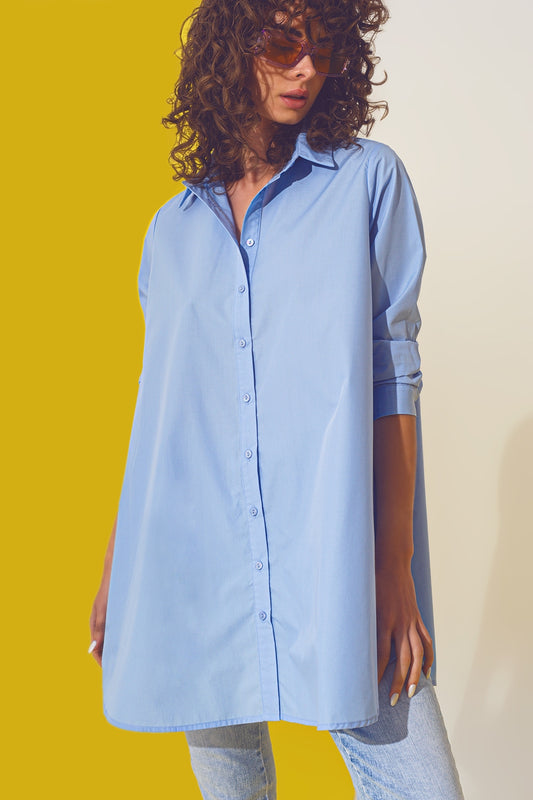 Q2 Chemise oversize bleu clair