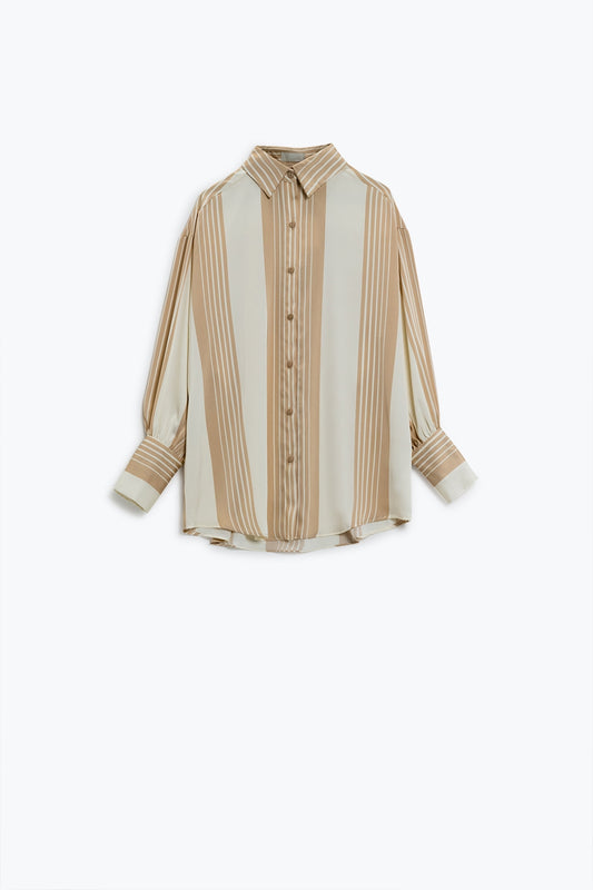 Q2 Chemisier boutonné à col polo - crème