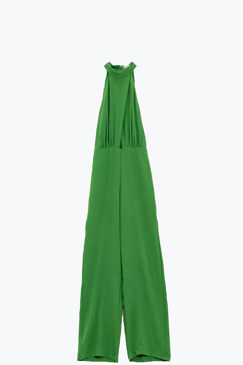 Combinaison verte avec encolure dos nu croisée