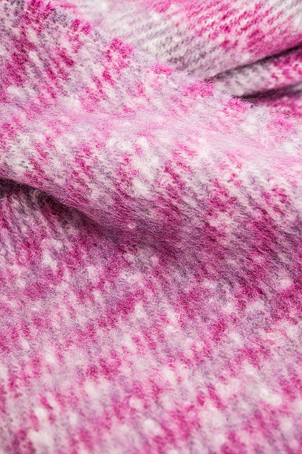 Écharpe épaisse à rayures en lilas et violet