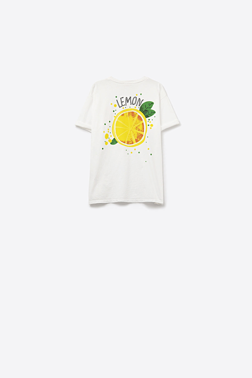 Fabriqué en Italie t-shirt blanc avec motif de citron