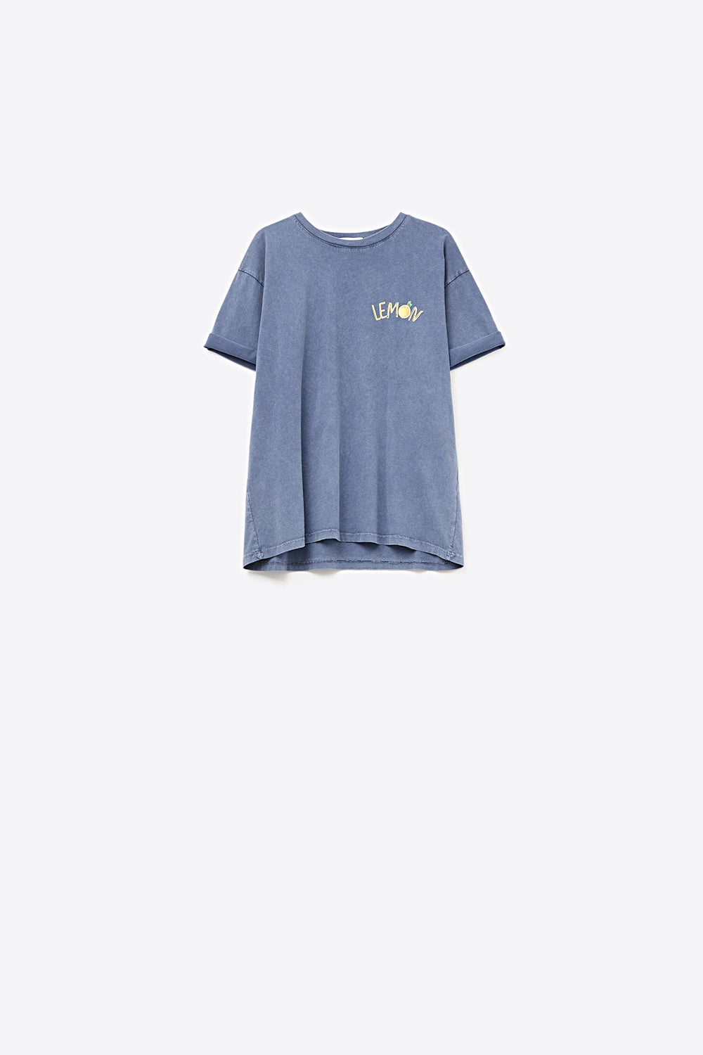 Fabriqué en Italie t-shirt bleu marine avec motif de citron