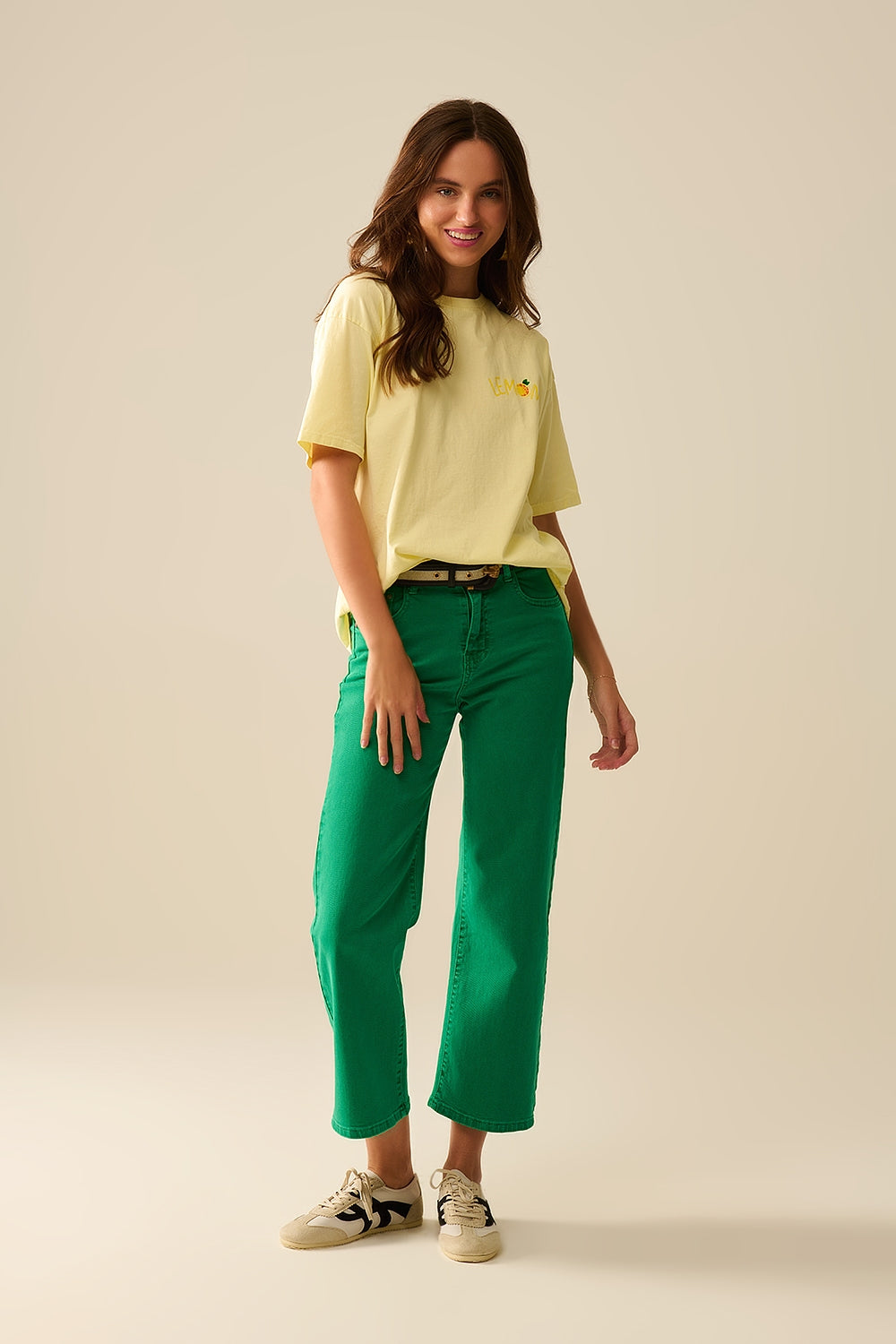 Fabriqué en Italie t-shirt jaune avec motif de citron