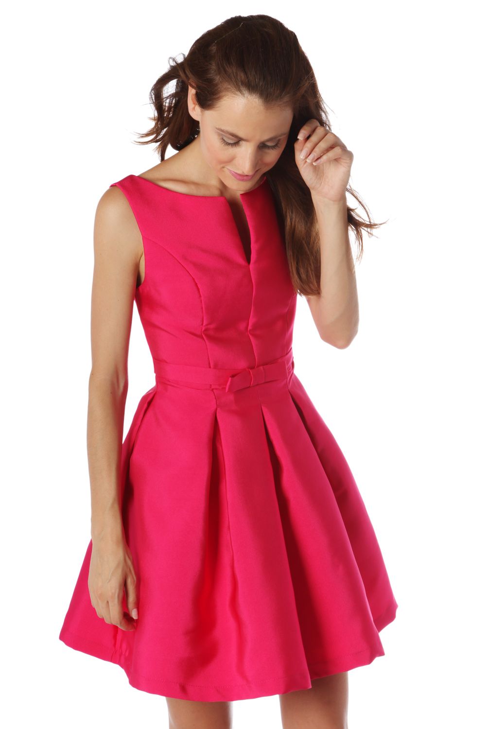Robe patineuse fuchsia