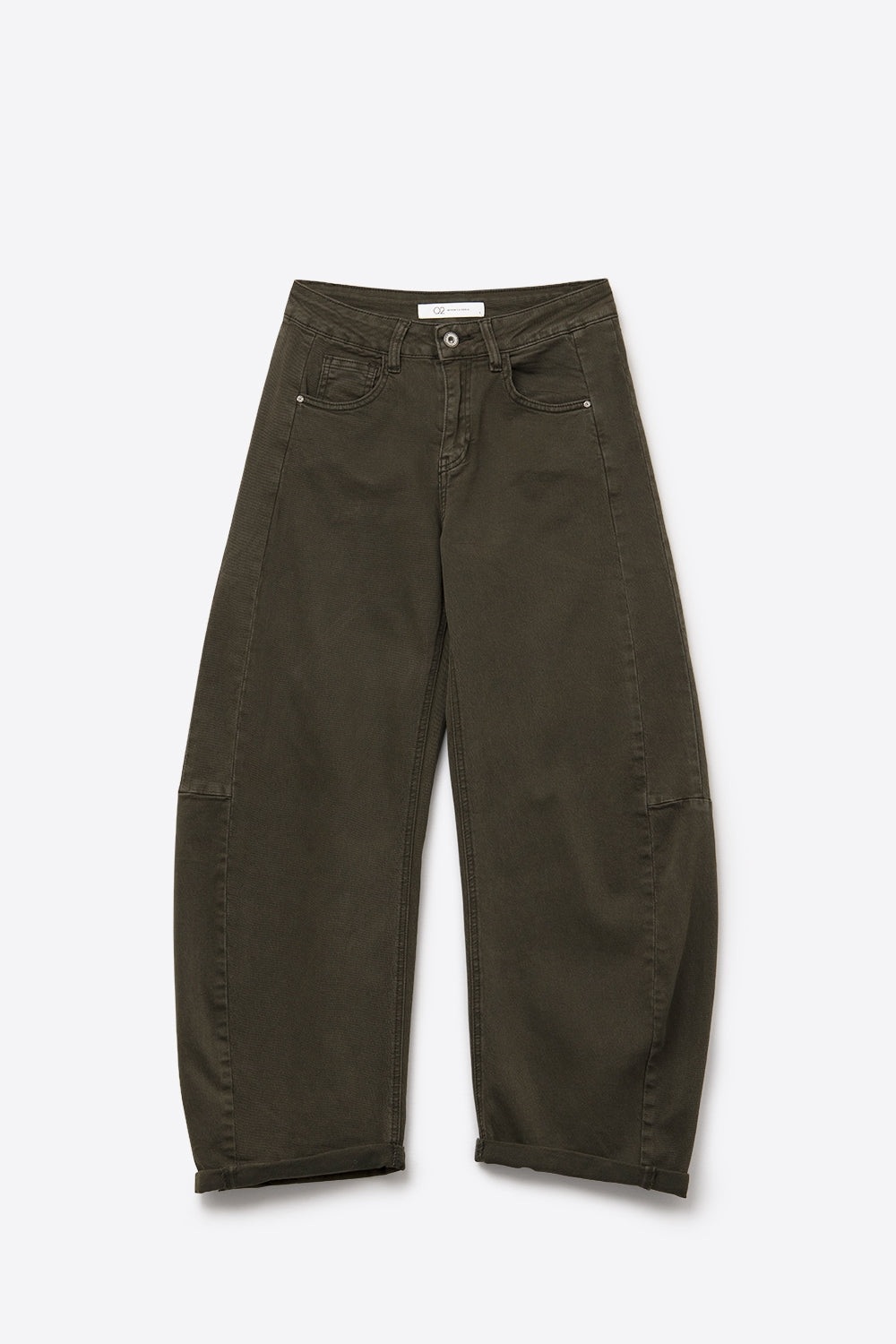 Jean ballon tendance vert baril avec poches