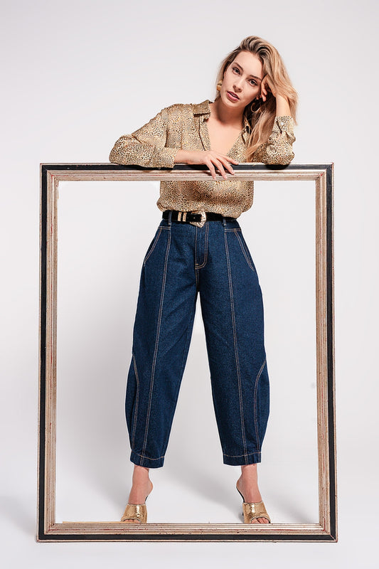 Q2 Jean bouffant à taille haute