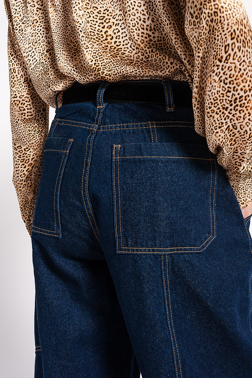 Jean bouffant à taille haute