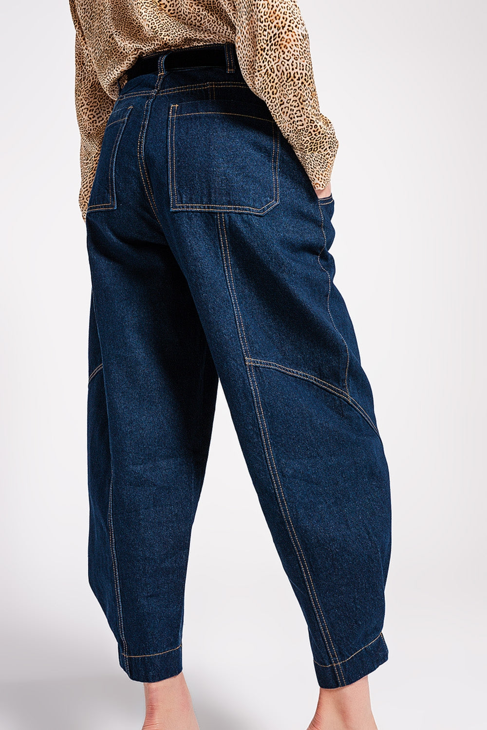 Jean bouffant à taille haute