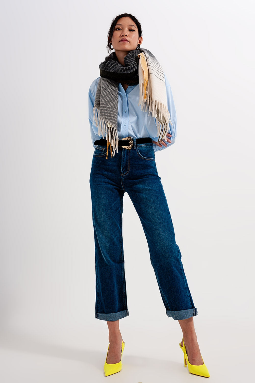 Jean flare style années 90 Bleu délavé moyen