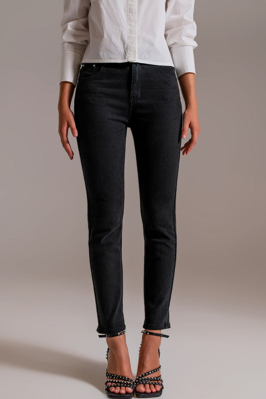 Q2 Jean skinny basique en noir
