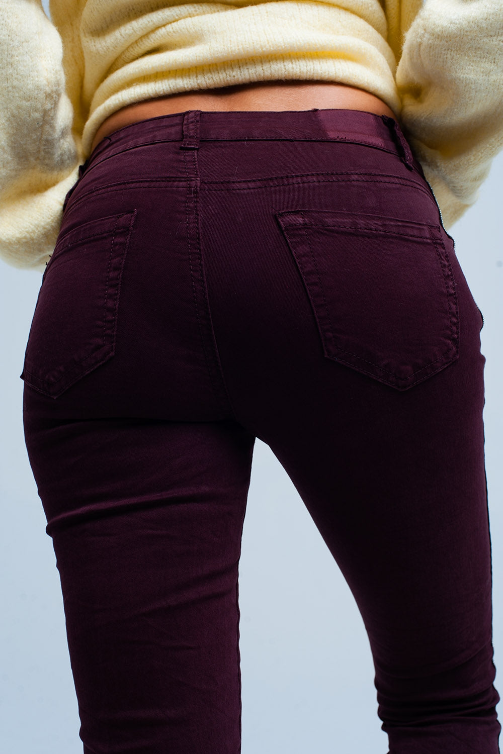 Jean skinny Bourdeaux avec rayure métallisée sur le côté
