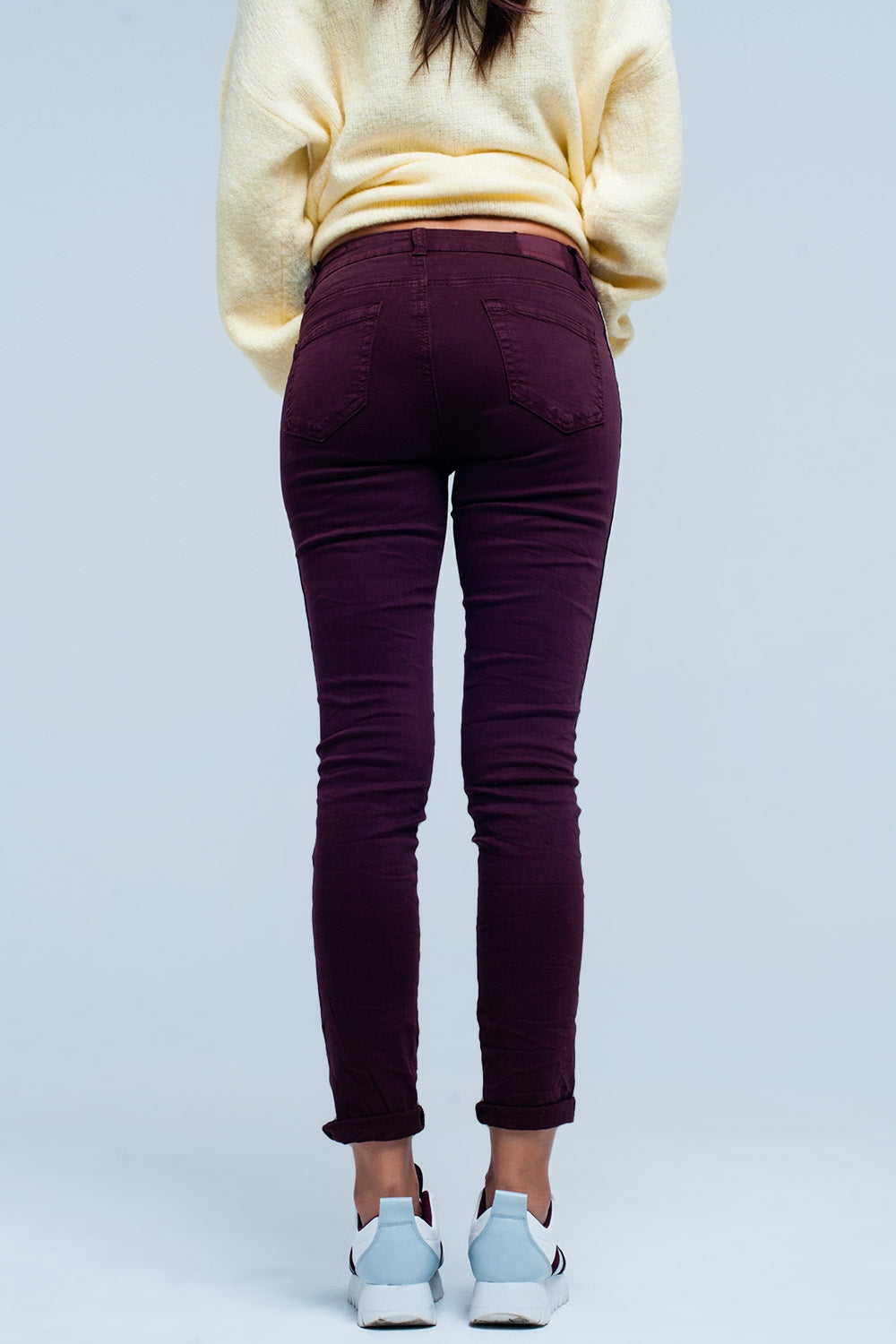 Jean skinny Bourdeaux avec rayure métallisée sur le côté