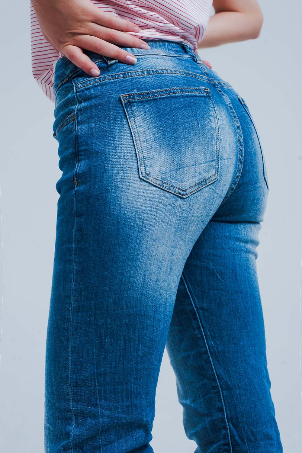 Jean skinny effet froissé
