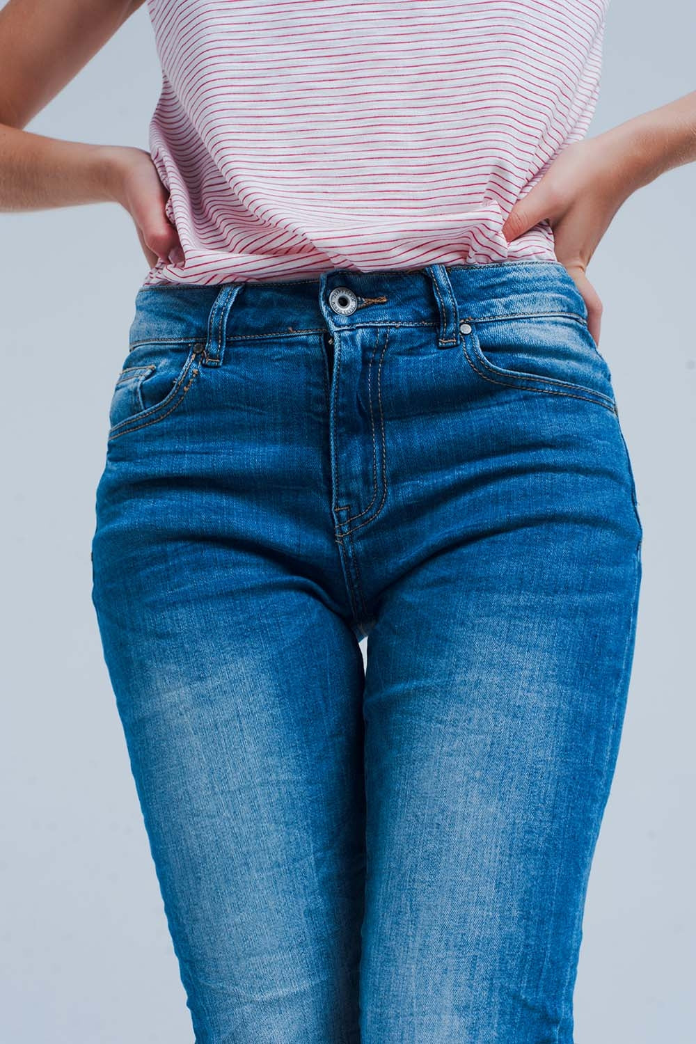 Jean skinny effet froissé