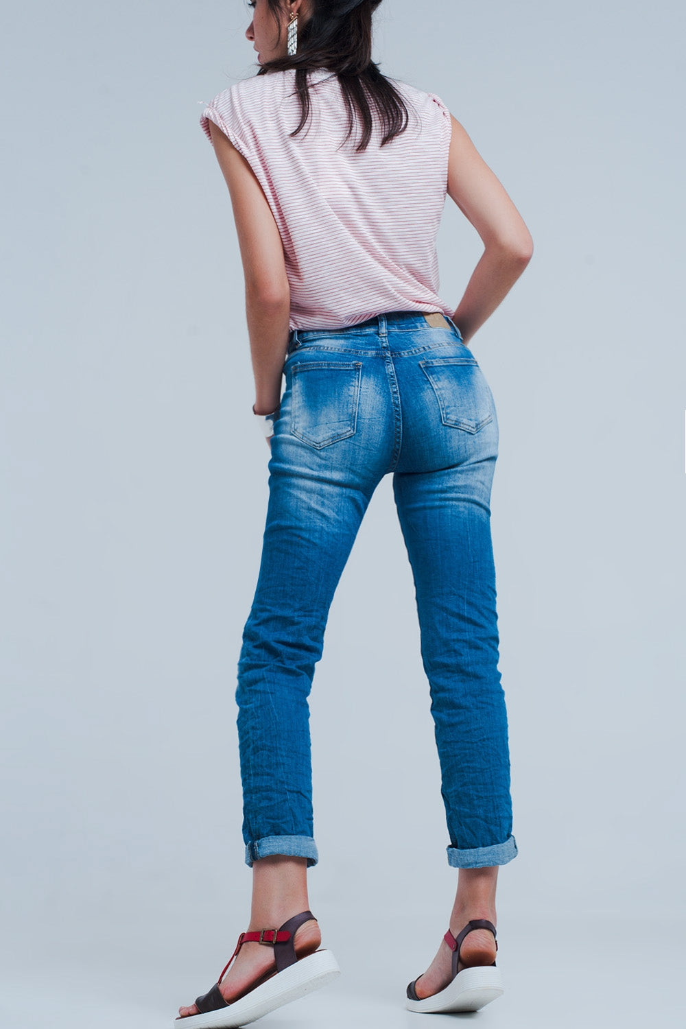 Jean skinny effet froissé