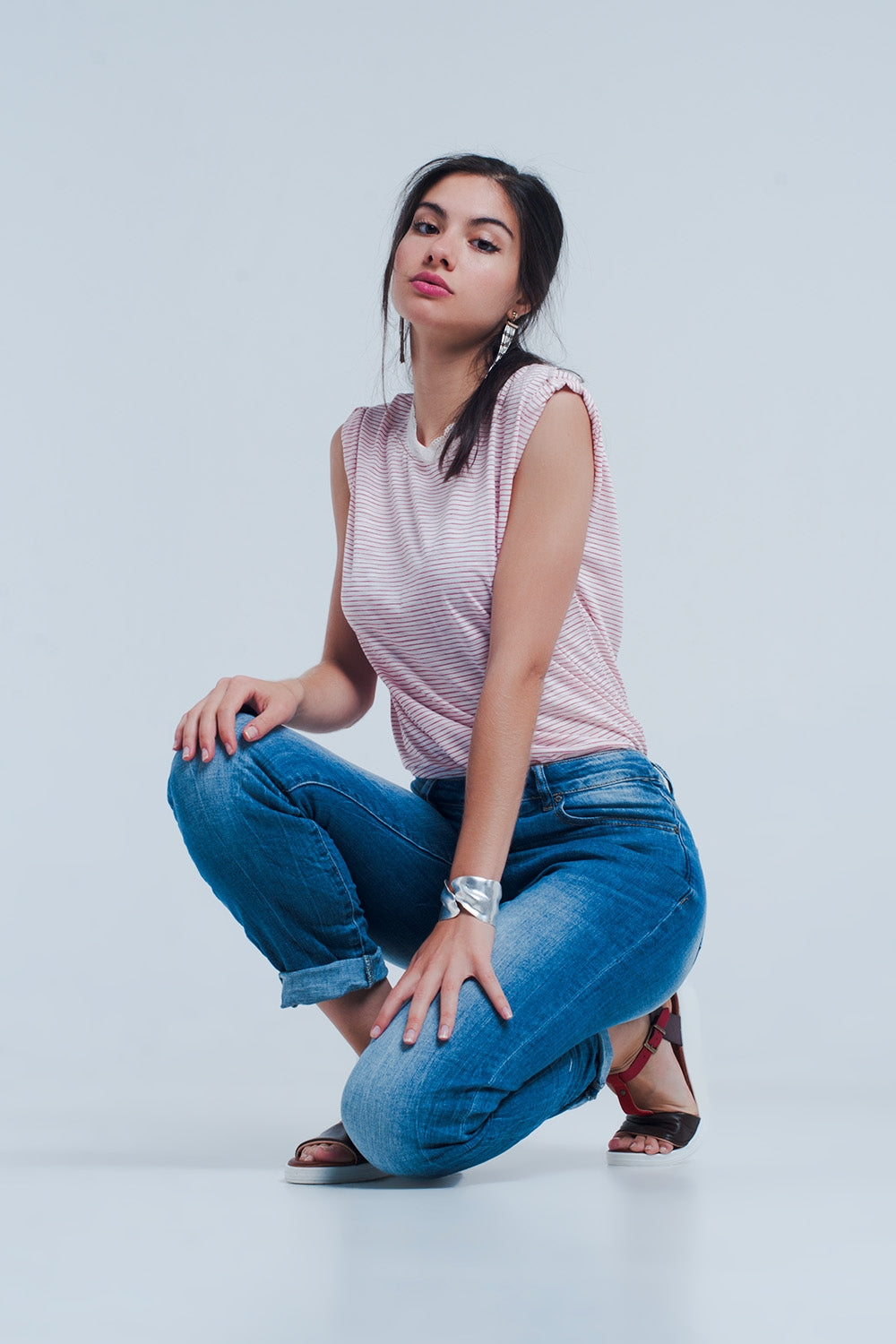 Jean skinny effet froissé
