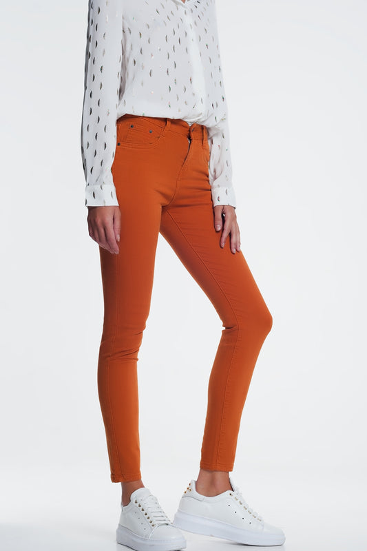 Q2 Jean skinny orange