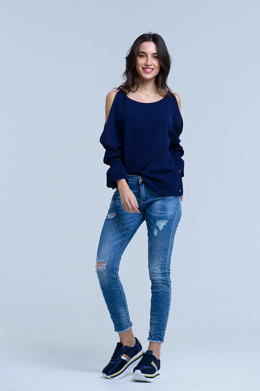 Jeans avec détails déchirés