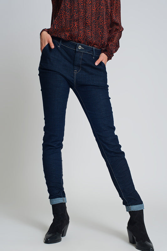 Q2 Jeans coupe fine style chinois