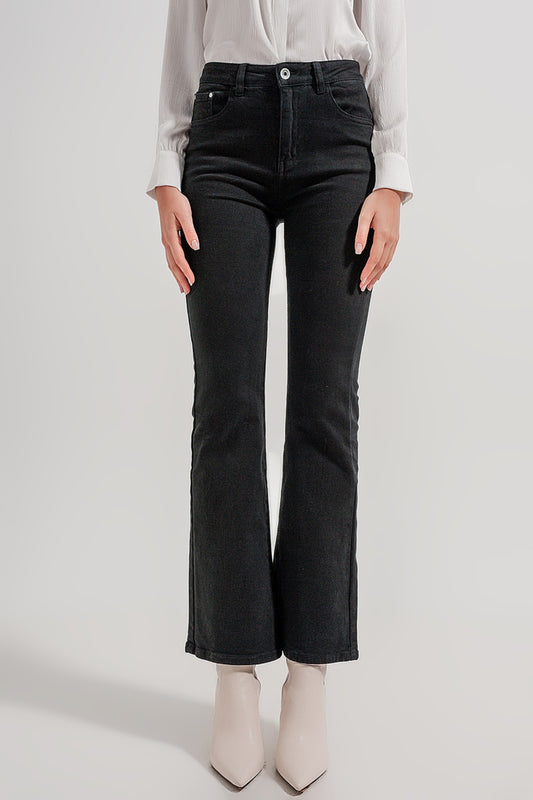 Q2 Jeans évasé noir