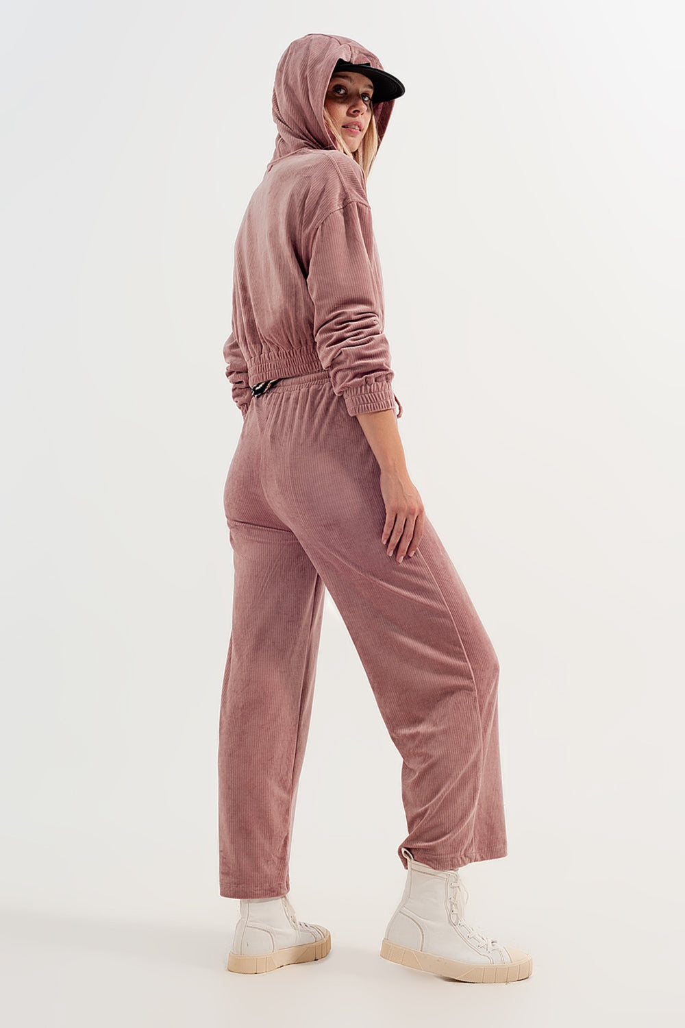 Q2 Jogger aux avec cordon de serrage à la taille rose