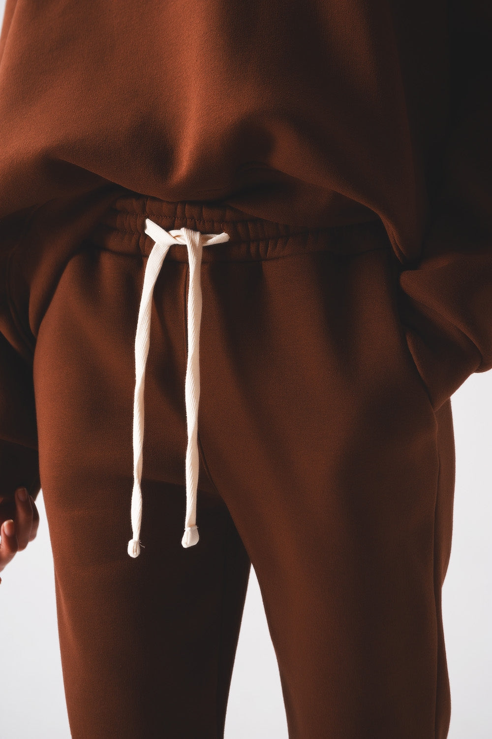 Jogger en coton marron