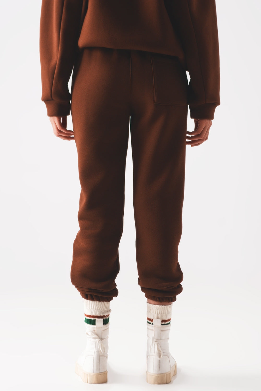 Jogger en coton marron