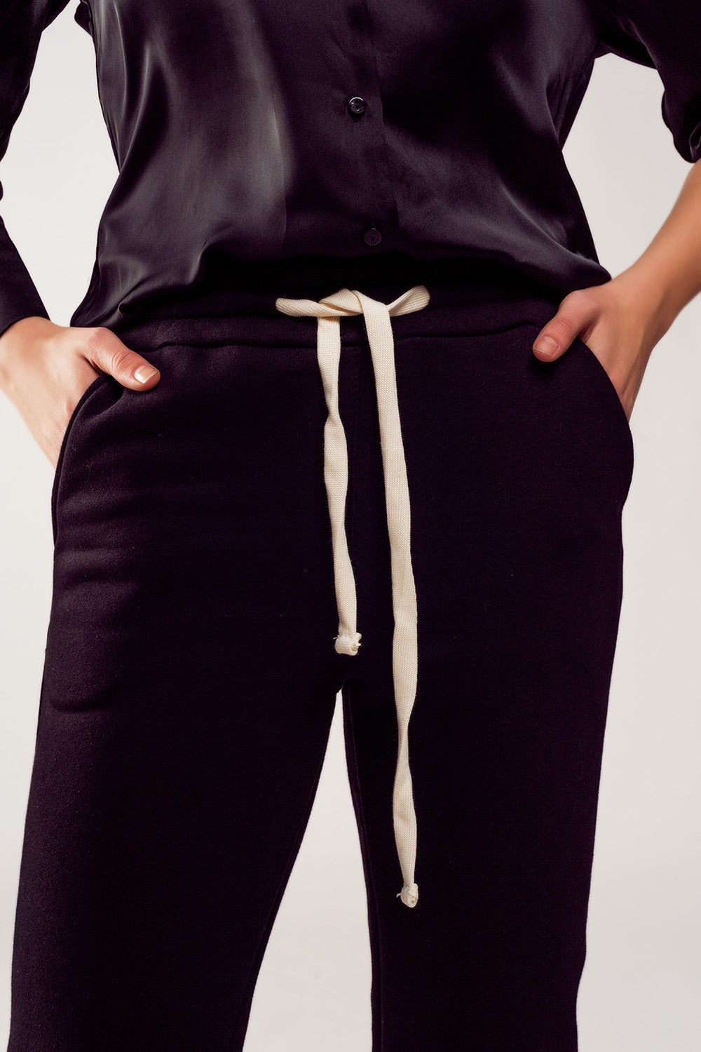 Jogger en coton noir