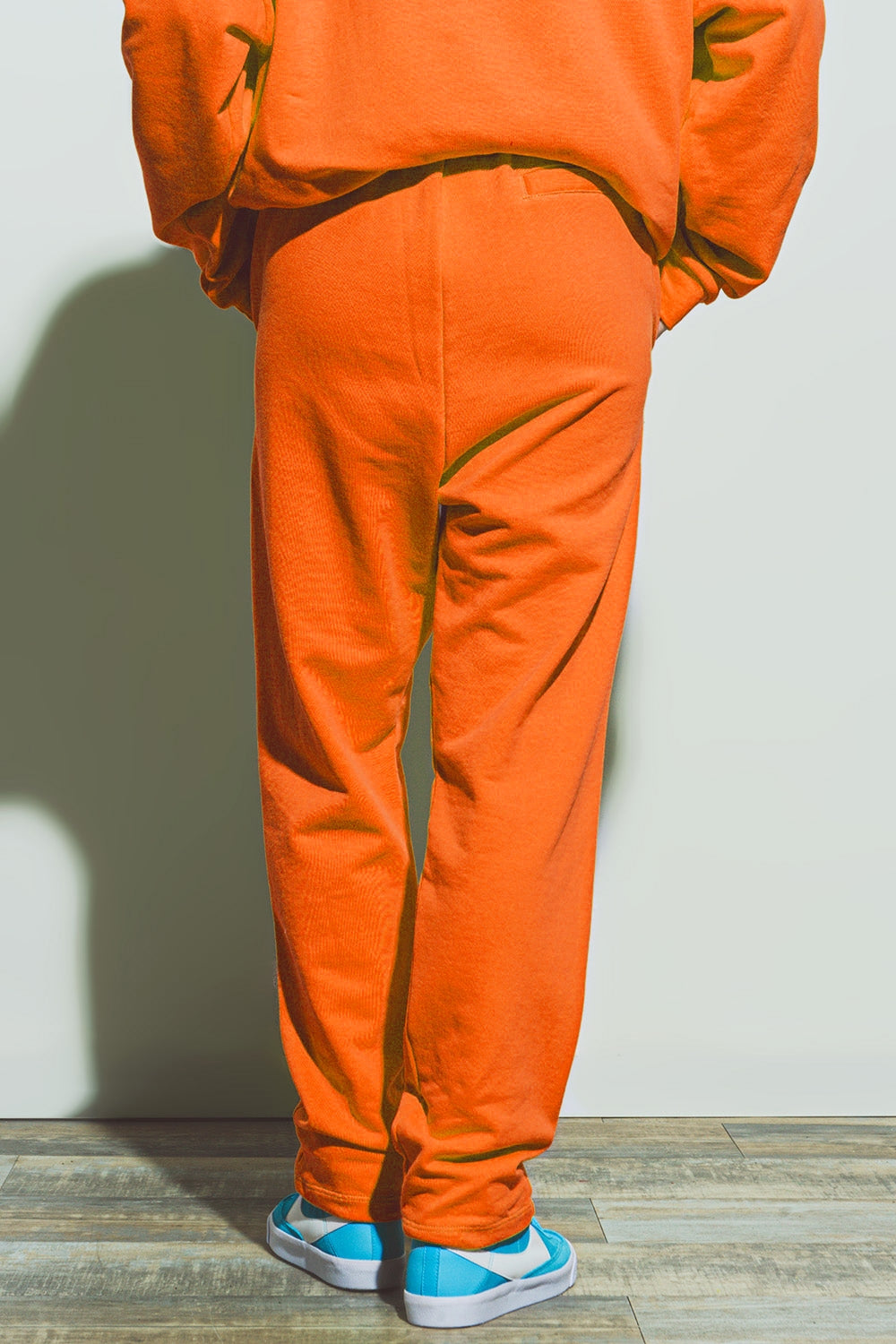 Jogging oversize à taille nouée en orange vif