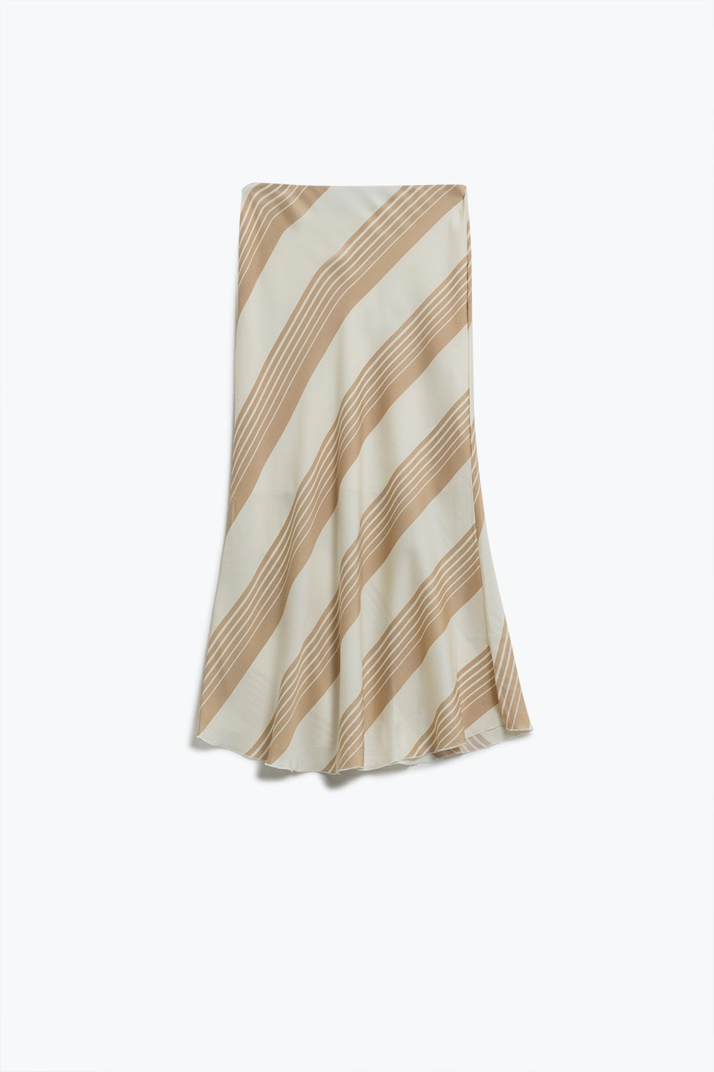 Q2 Jupe midi en crème avec stipes beige clair