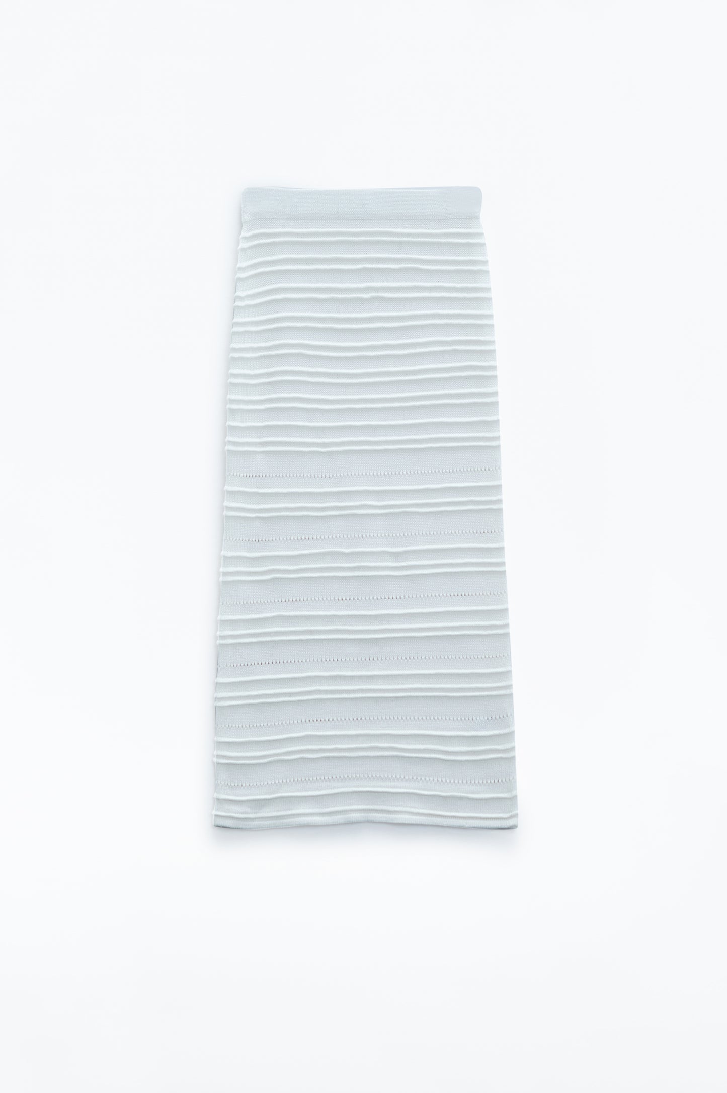 Jupe midi en tricot blanche