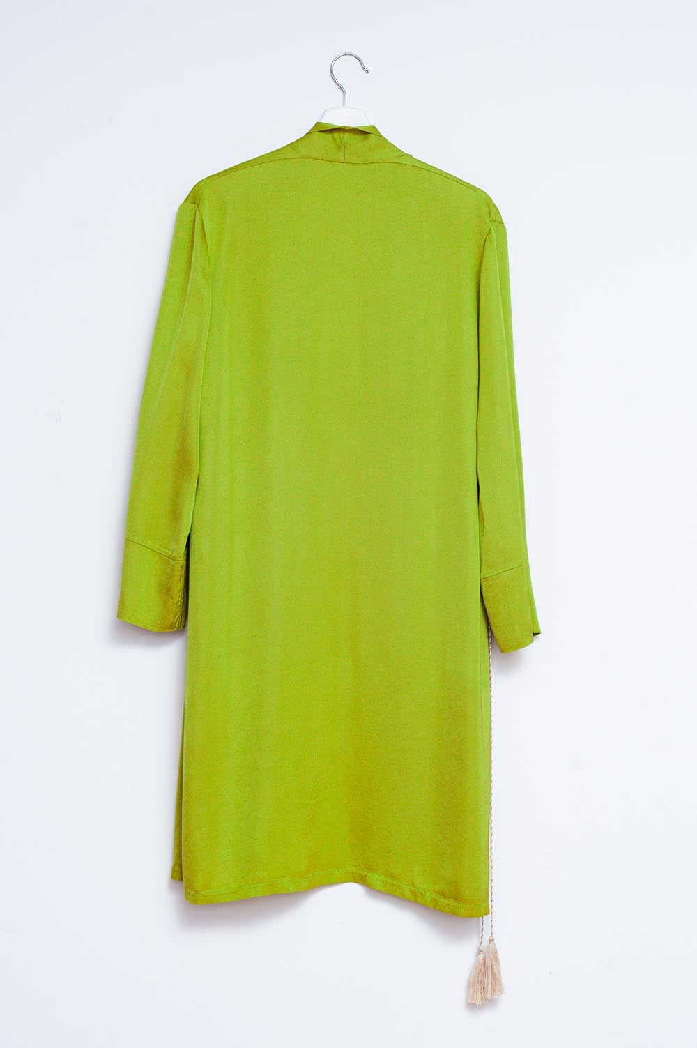 Kimono en satin vert