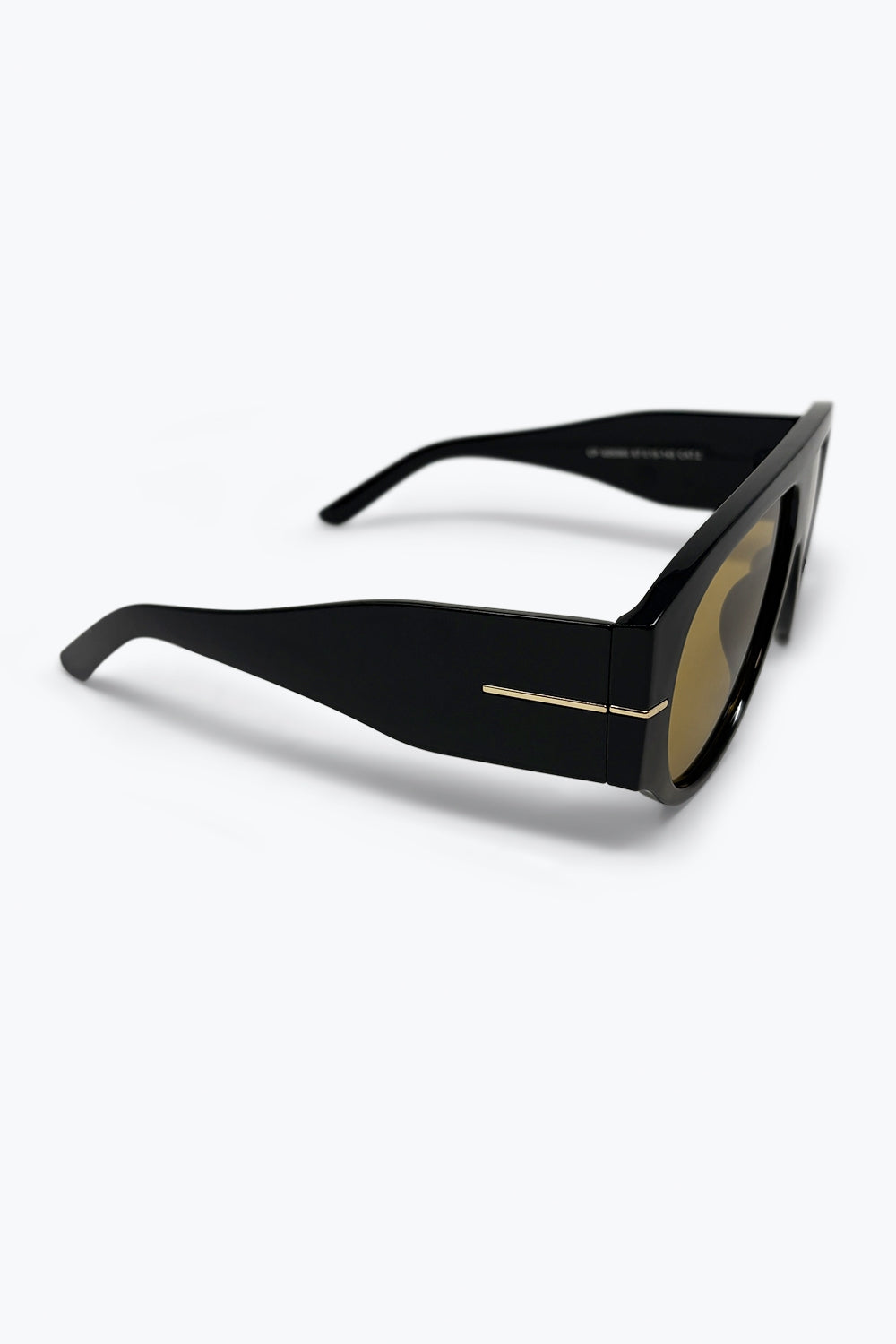 Lunettes de soleil à large visière avec monture épaisse imprimé écaille de tortue beige