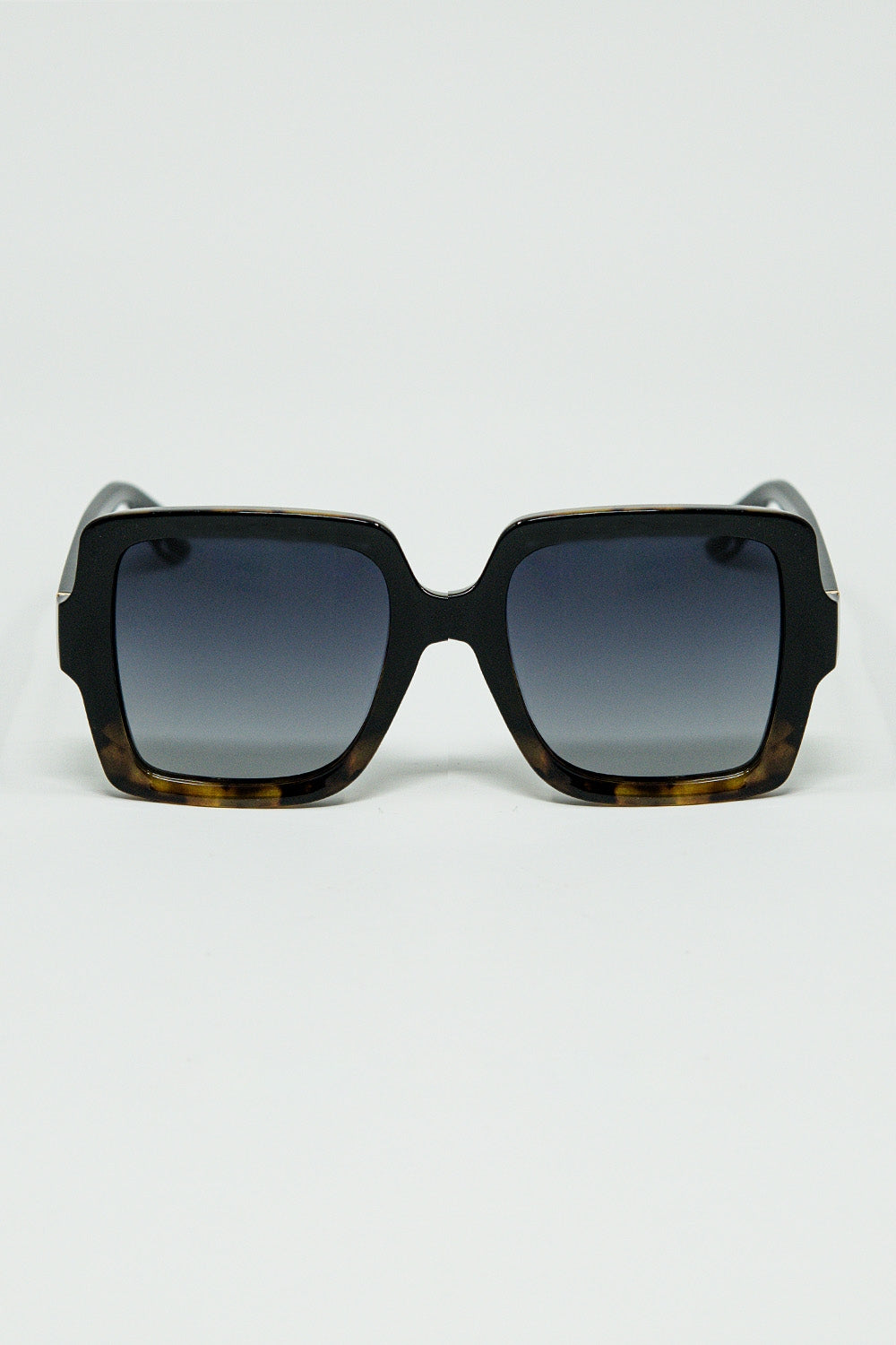 Q2 Lunettes de soleil avec monture à imprimé dégradé et branches noires