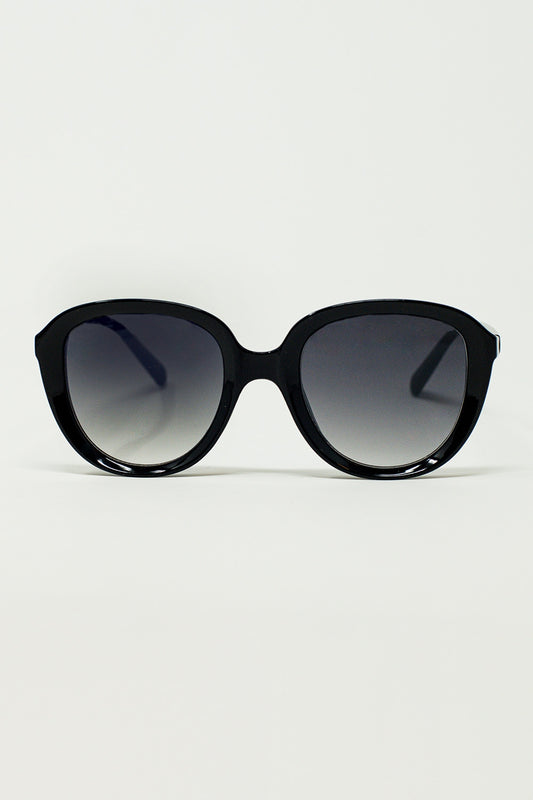 Q2 Lunettes de soleil Big Round en noir