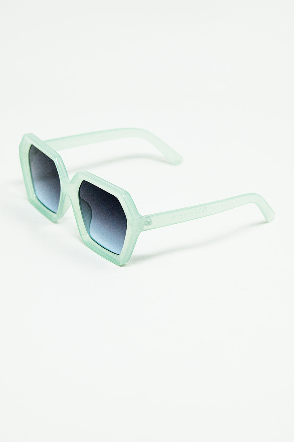 Lunettes de soleil Mirage carrées vertes de couleur Aqua