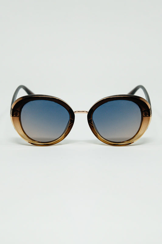 Q2 Lunettes de soleil ovales Golden Sunset Spot