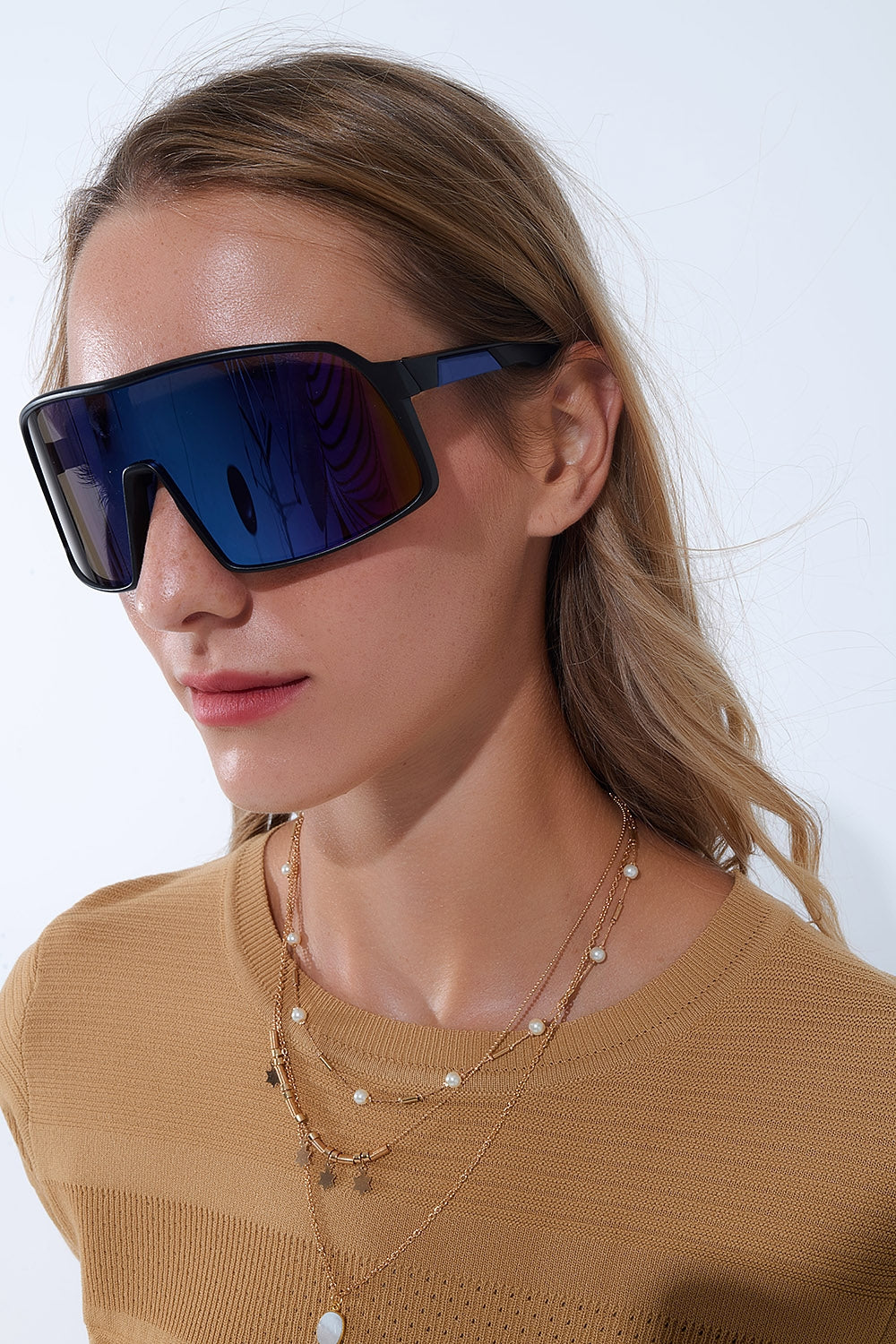 Lunettes de soleil sport polarisées en bleu