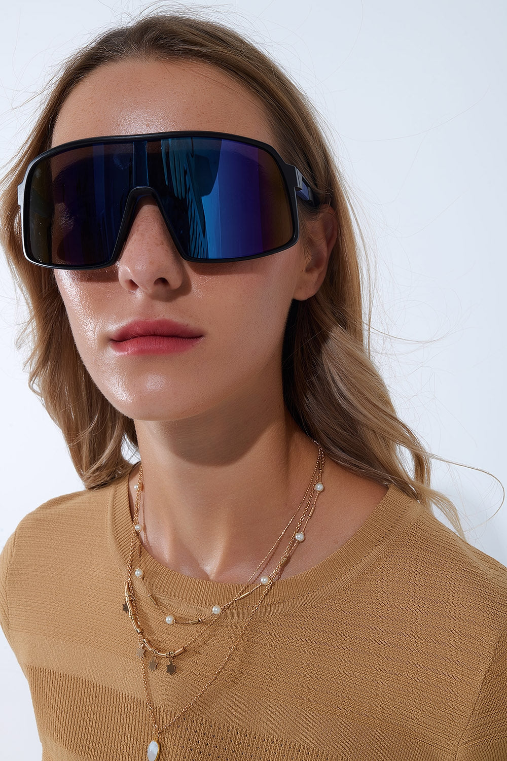 Lunettes de soleil sport polarisées en bleu