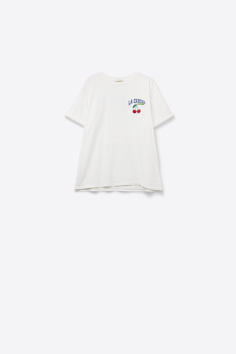 made in italy T-shirt blanc avec graphisme La Cerise Market Saint-Tropez