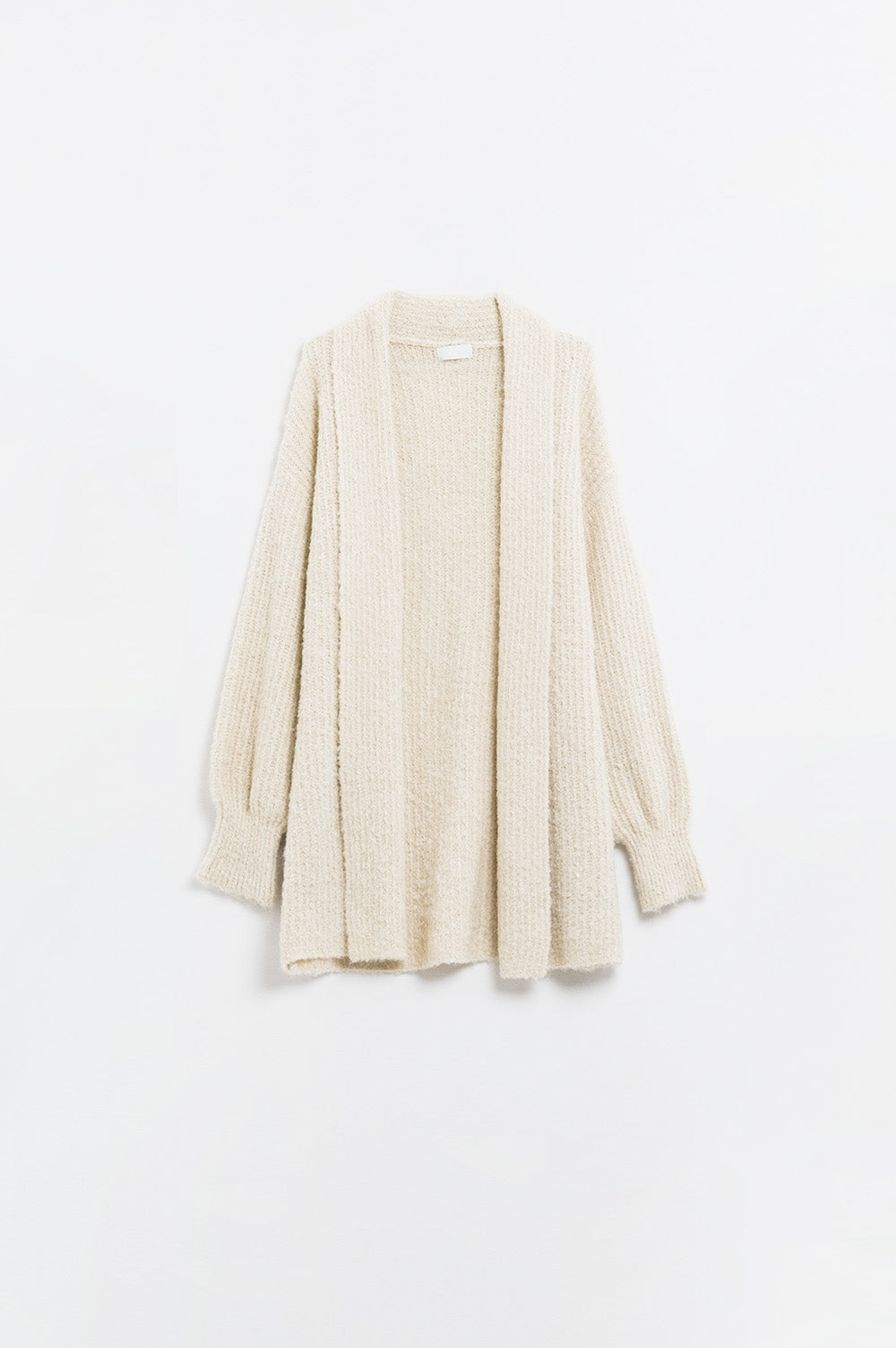 Q2 maxi cargidan en maille duveteuse crème