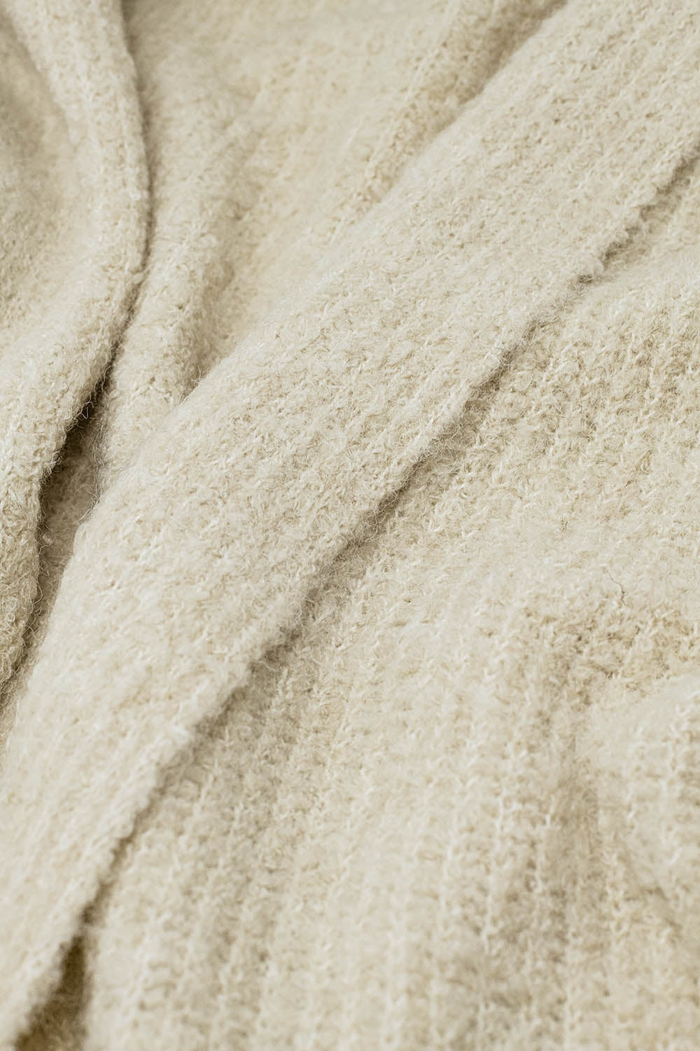 maxi cargidan en maille duveteuse crème